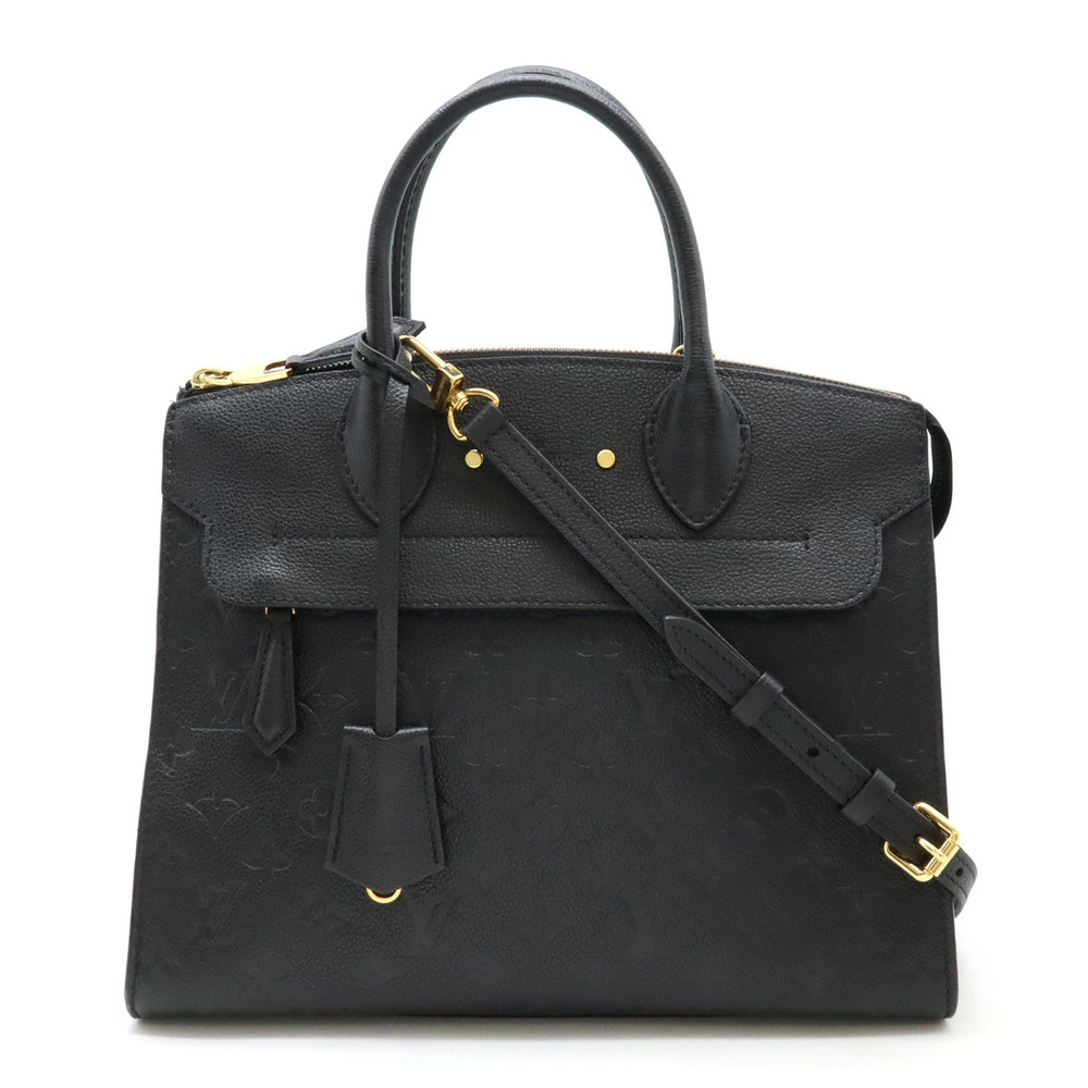 LOUIS VUITTON Monogram Empreinte Pont Neuf 2way Shoulder Bag Leather Noir Black